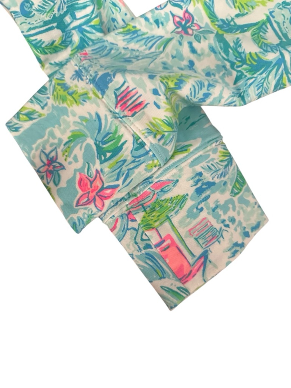 Lilly Pulitzer Blue Pink Betsy Full Zip Jacket UPF 50+ “What a Lovely Place” - Picture 5 of 10